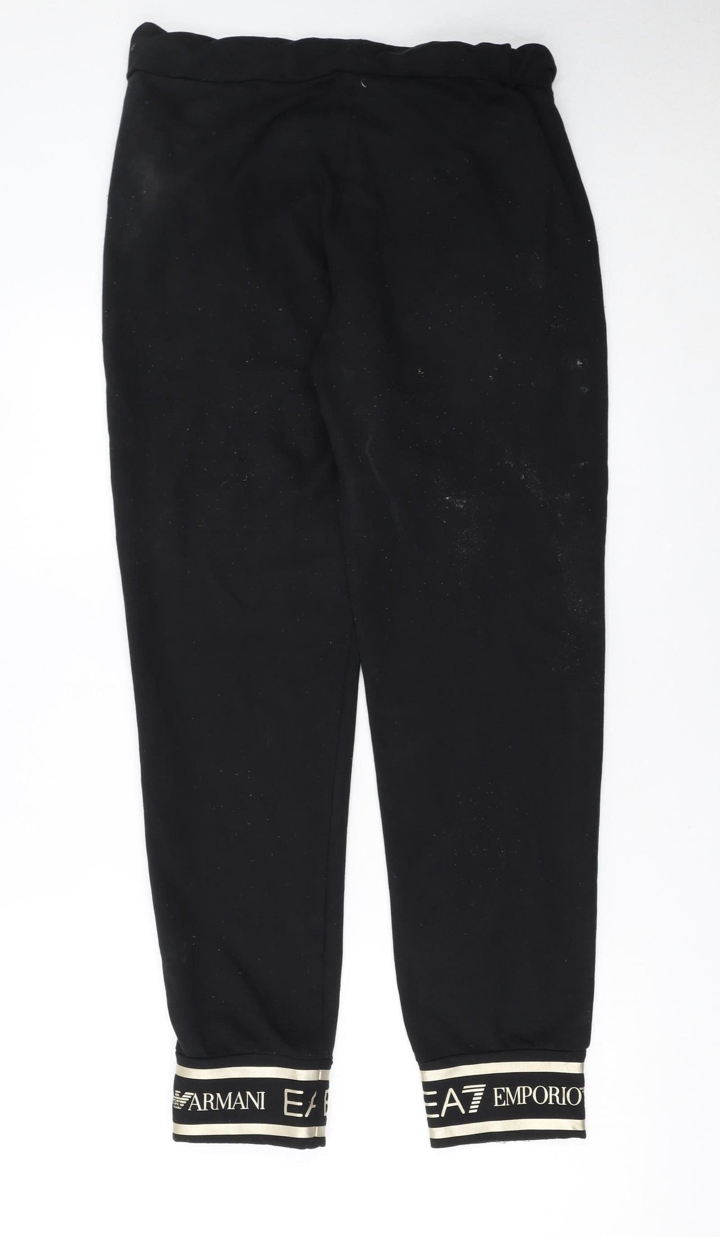 Emporio Armani EA7 Womens Black Jogger Trousers Size 12