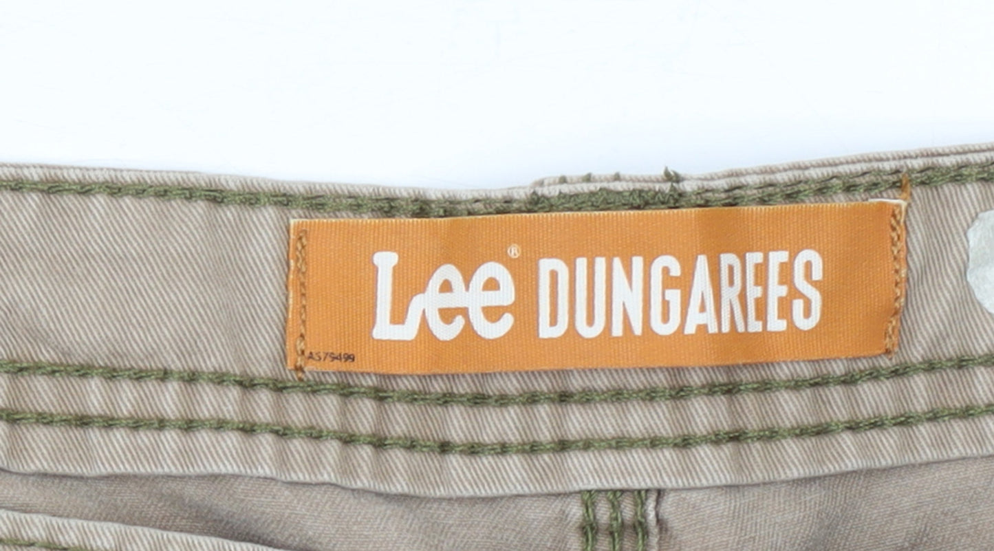 Lee Dungarees Men's Beige Cargo Shorts Size 42 Cotton Canvas
