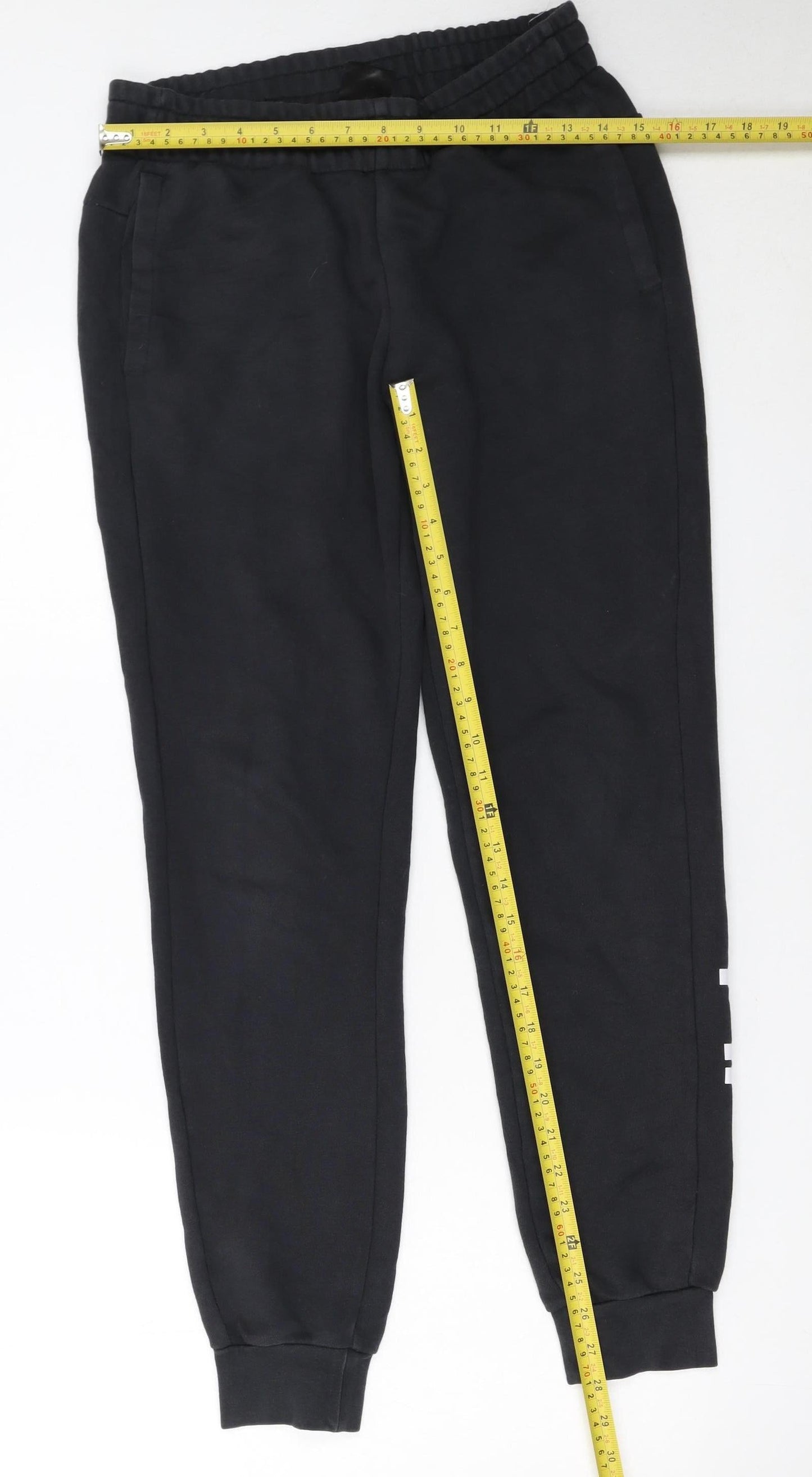 Adidas Womens Black Small Jogger Sweatpants Cotton Blend