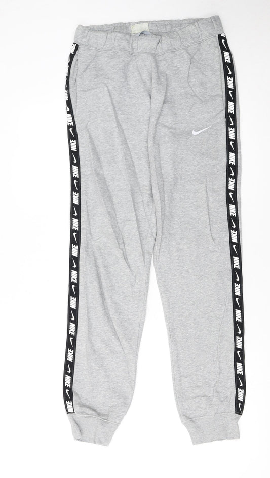 Nike Men's Grey Jogger Sweatpants Size S Logo Tapered Fit
