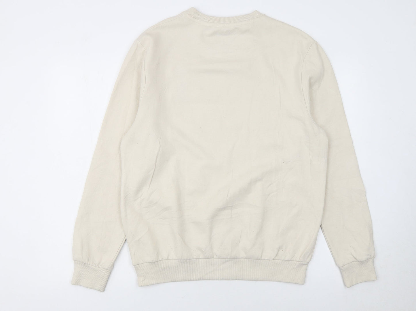 Disney Women Beige Mickey Mouse Pullover Sweatshirt Size 12 L