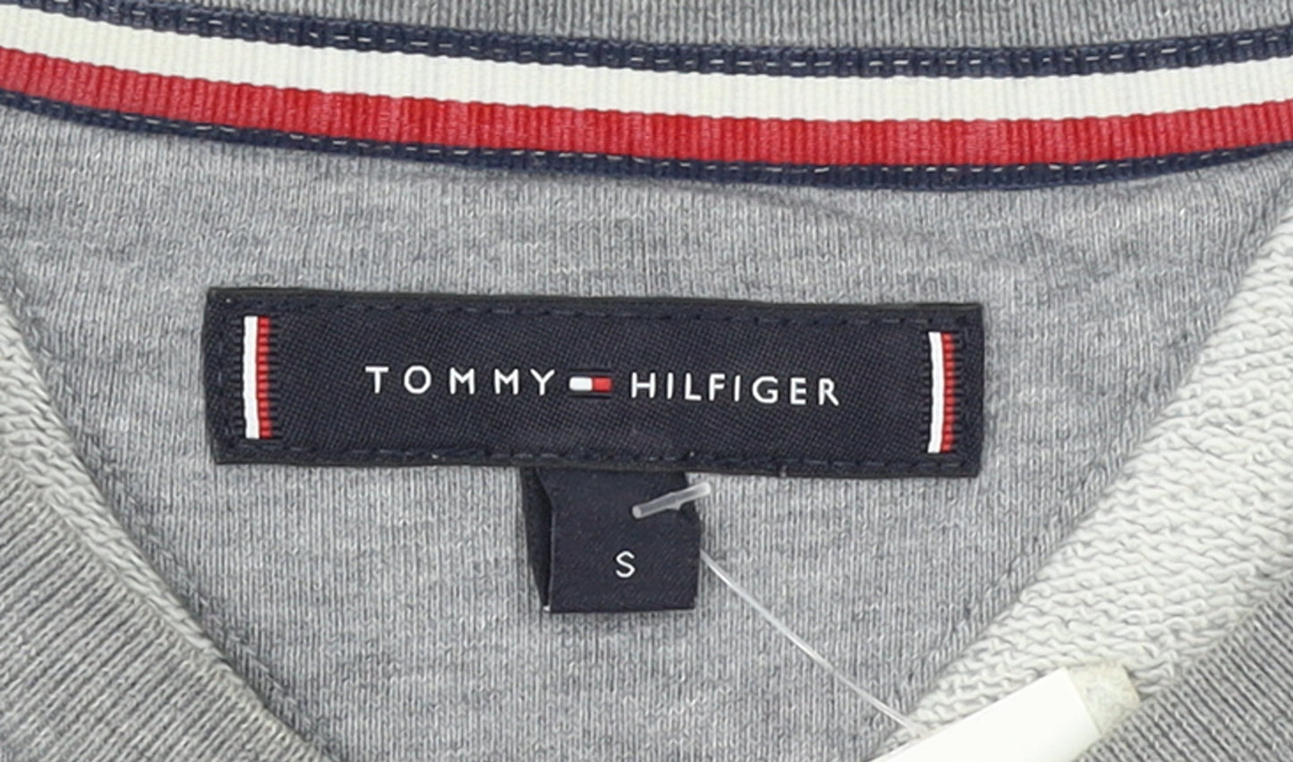 Tommy Hilfiger Men's Grey Logo Crew Neck Sweatshirt S