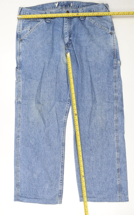 Lee Men’s Blue Straight Leg Denim Jeans 36W x 30L Cotton Regular Fit