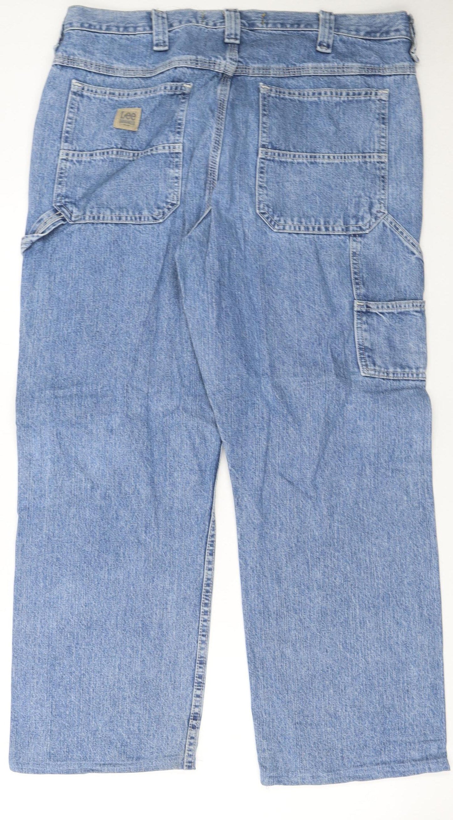 Lee Men’s Blue Straight Leg Denim Jeans 36W x 30L Cotton Regular Fit