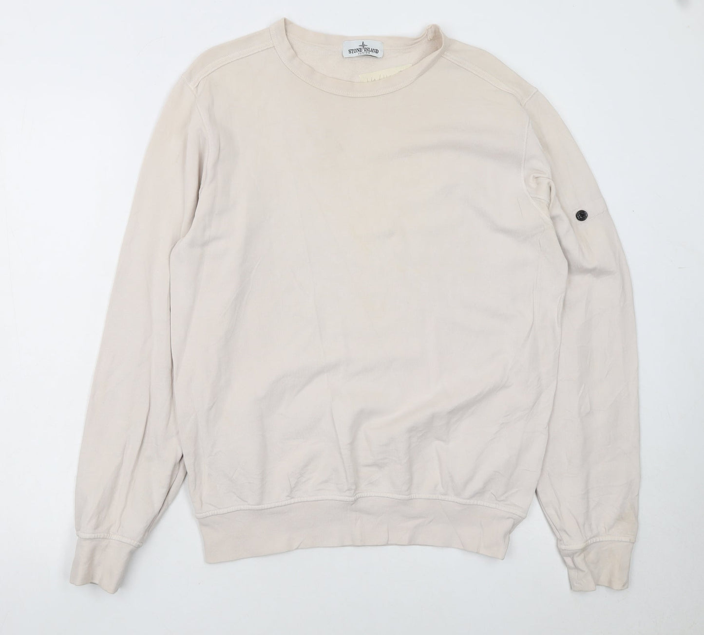 Stone Island Junior Boys Beige Cotton Crew Neck Sweatshirt 14 Years