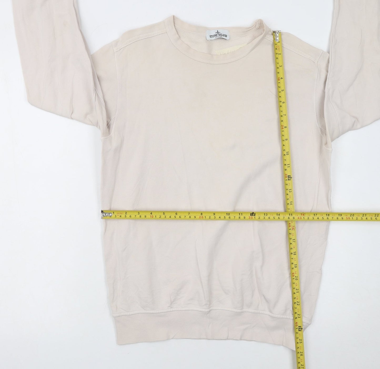 Stone Island Junior Boys Beige Cotton Crew Neck Sweatshirt 14 Years