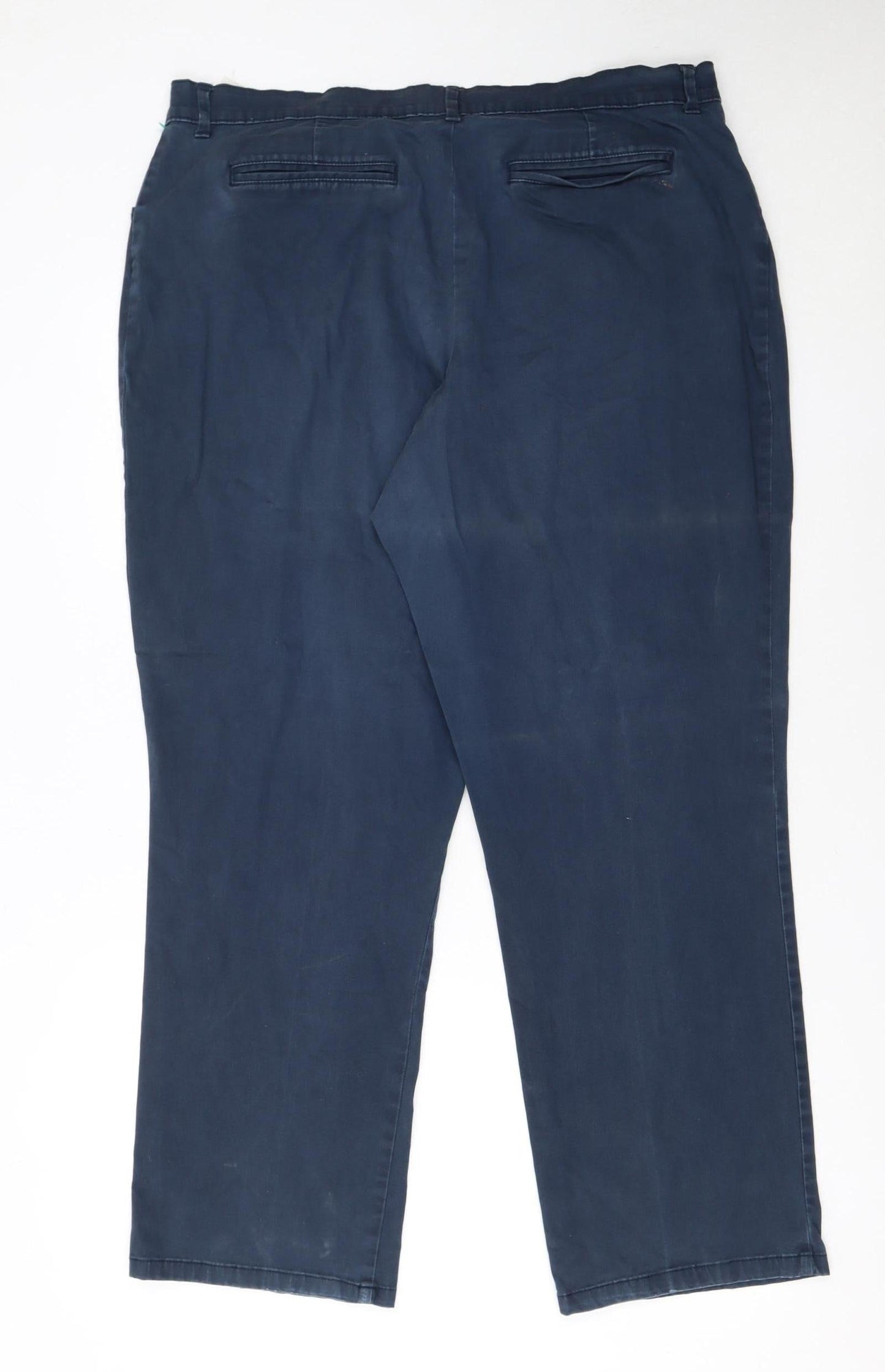 Lee Women’s Blue Relaxed Fit Chino Trousers Size 18 Cotton Blend