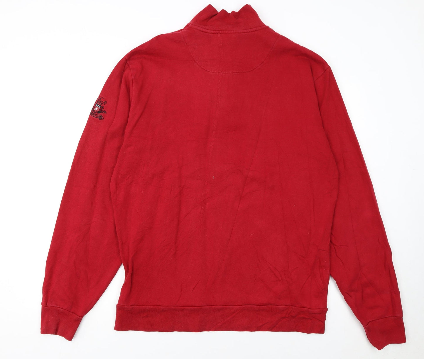 Ralph Lauren Polo Golf Men Red 1/4 Zip Cotton Sweatshirt Size L