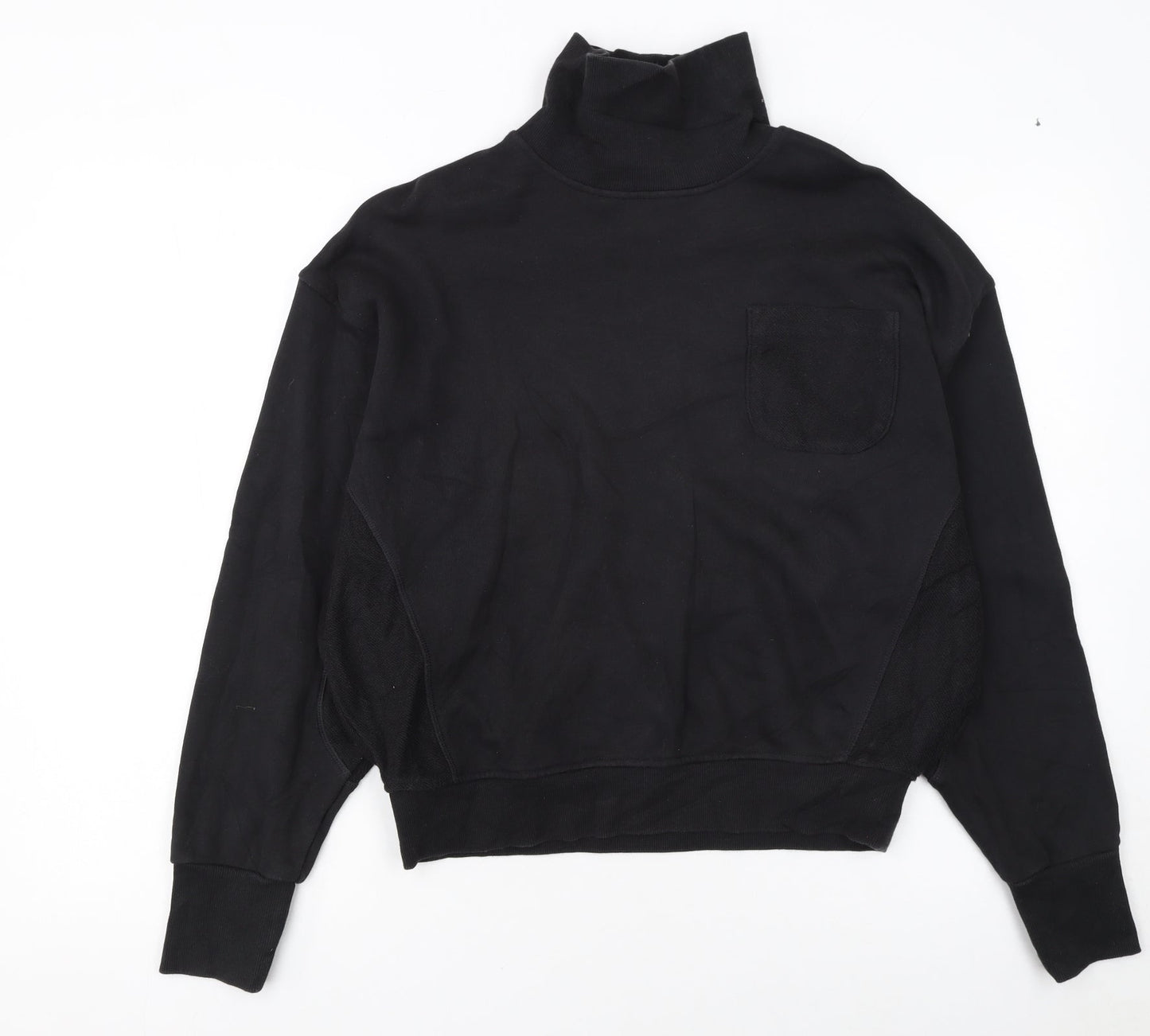 Reebok Women's Black Small Roll Neck Pullover Sweatshirt