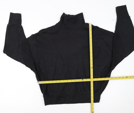 Reebok Women's Black Small Roll Neck Pullover Sweatshirt