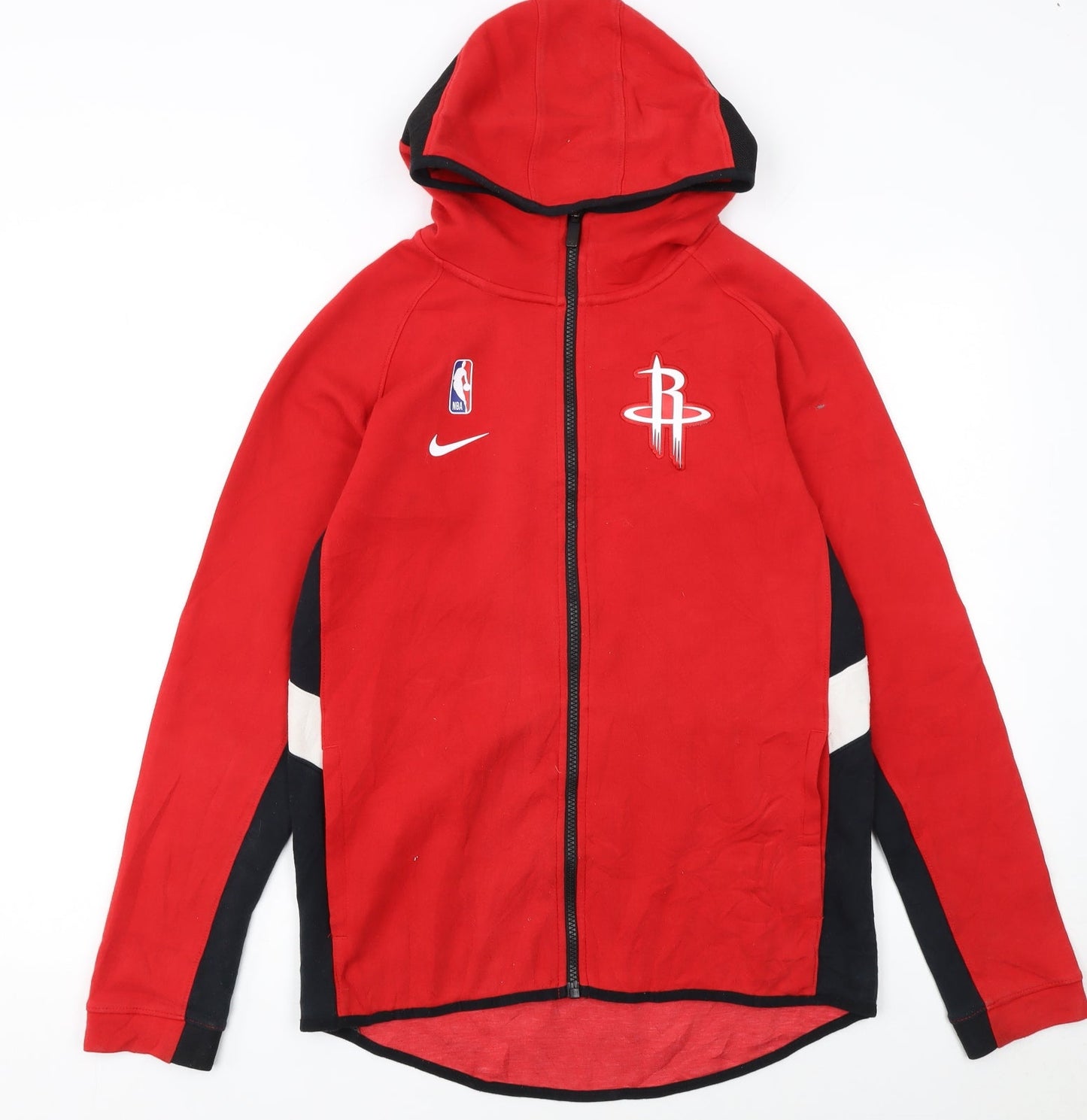 Nike Boys Red NBA Houston Rockets Full Zip Hoodie L 14/16 Dri-FIT