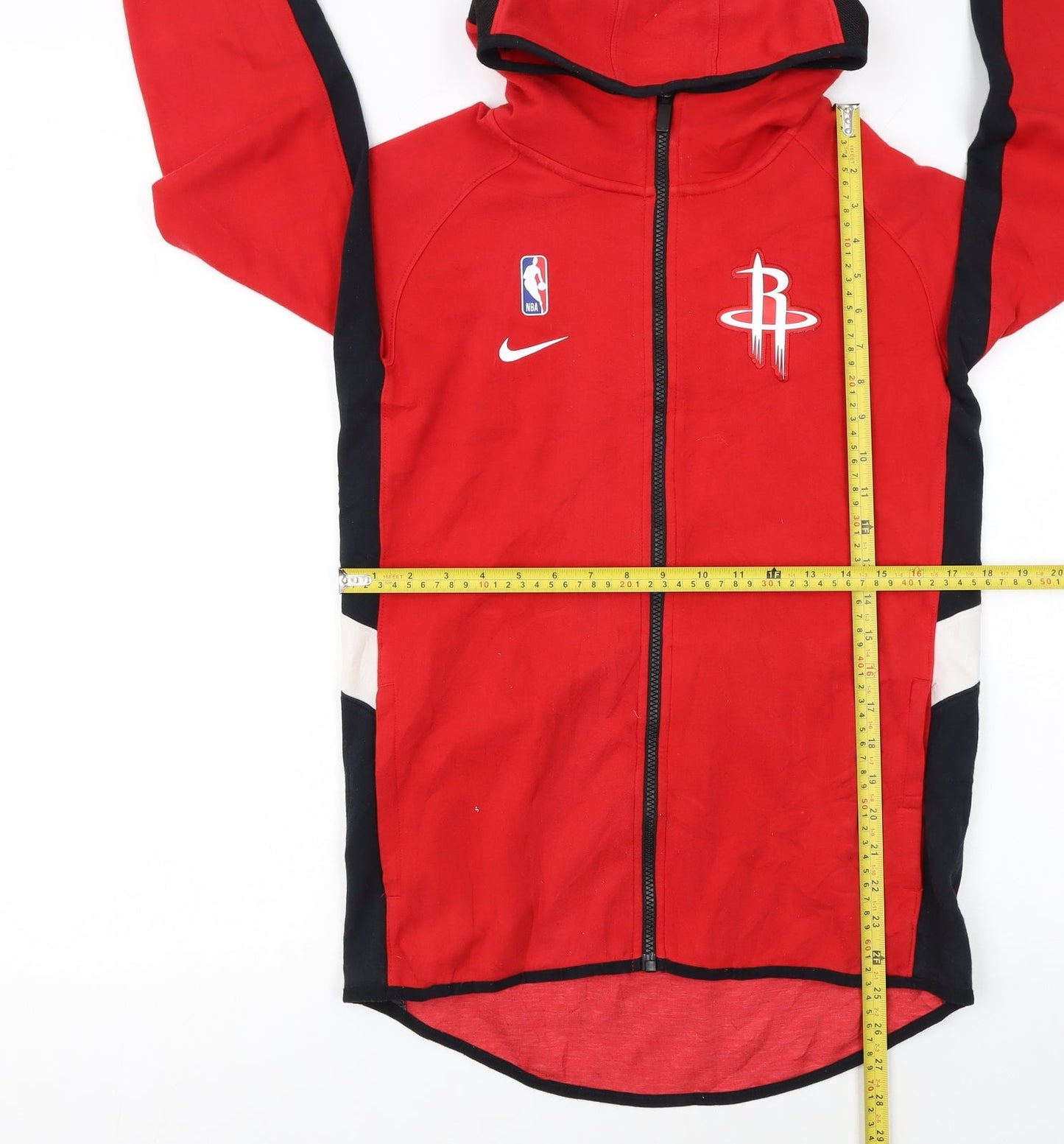 Nike Boys Red NBA Houston Rockets Full Zip Hoodie L 14/16 Dri-FIT