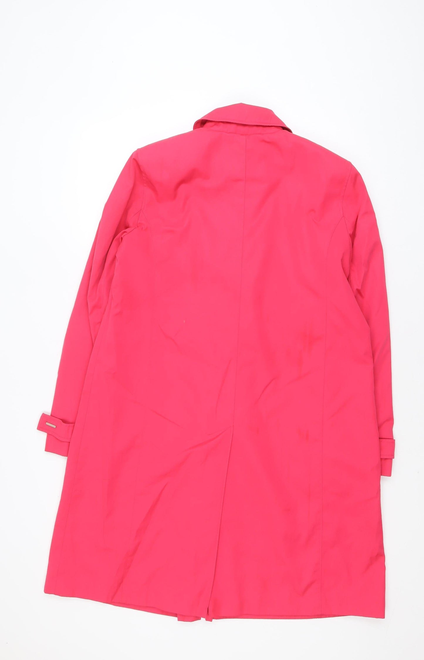 Jones New York Women's Pink Mid-Length Trench Coat Size M