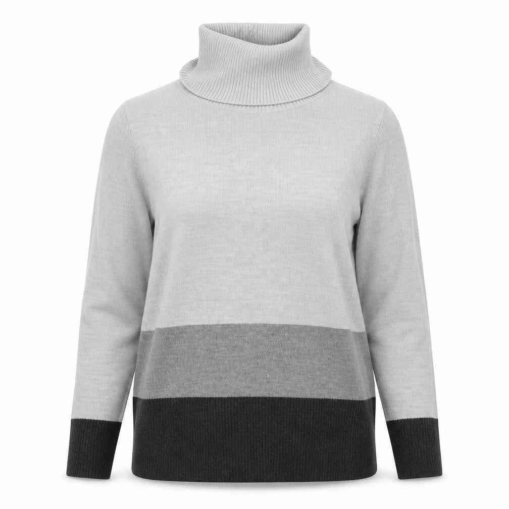 Marks & Spencer Womens Grey Roll Neck Long Sleeve Knit Jumper Size 12