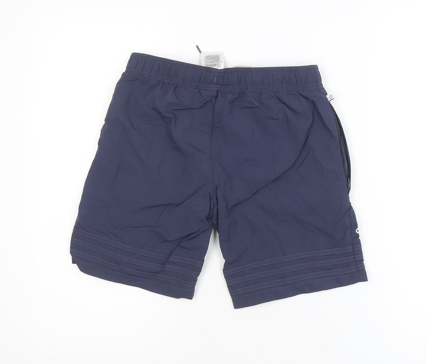 Adidas Boys Blue Athletic Shorts 11-12 Years Regular Fit Elastic Waist