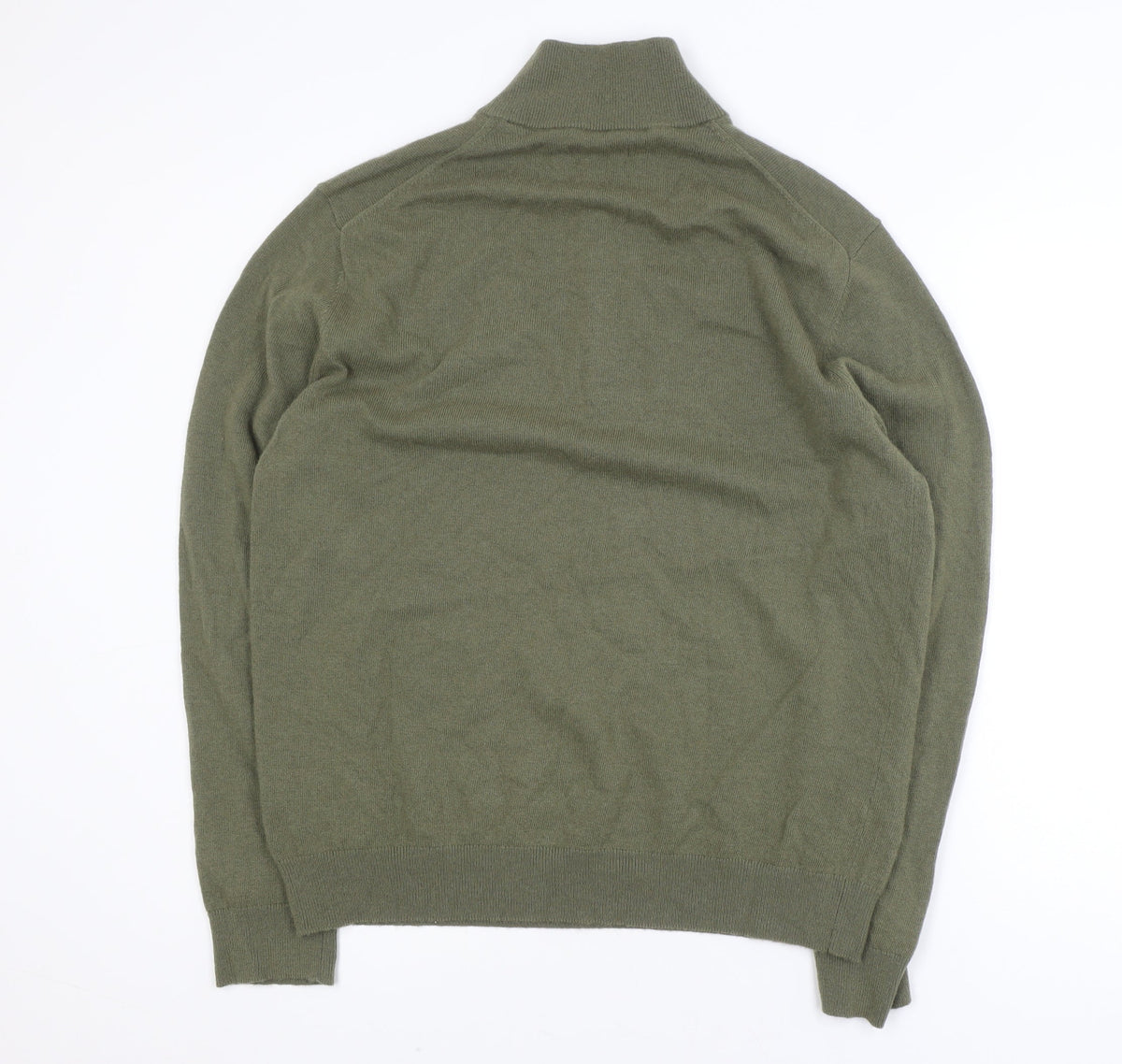 GANT Men’s Green XL 1/2 Zip Knit Jumper High Neck Classic Style