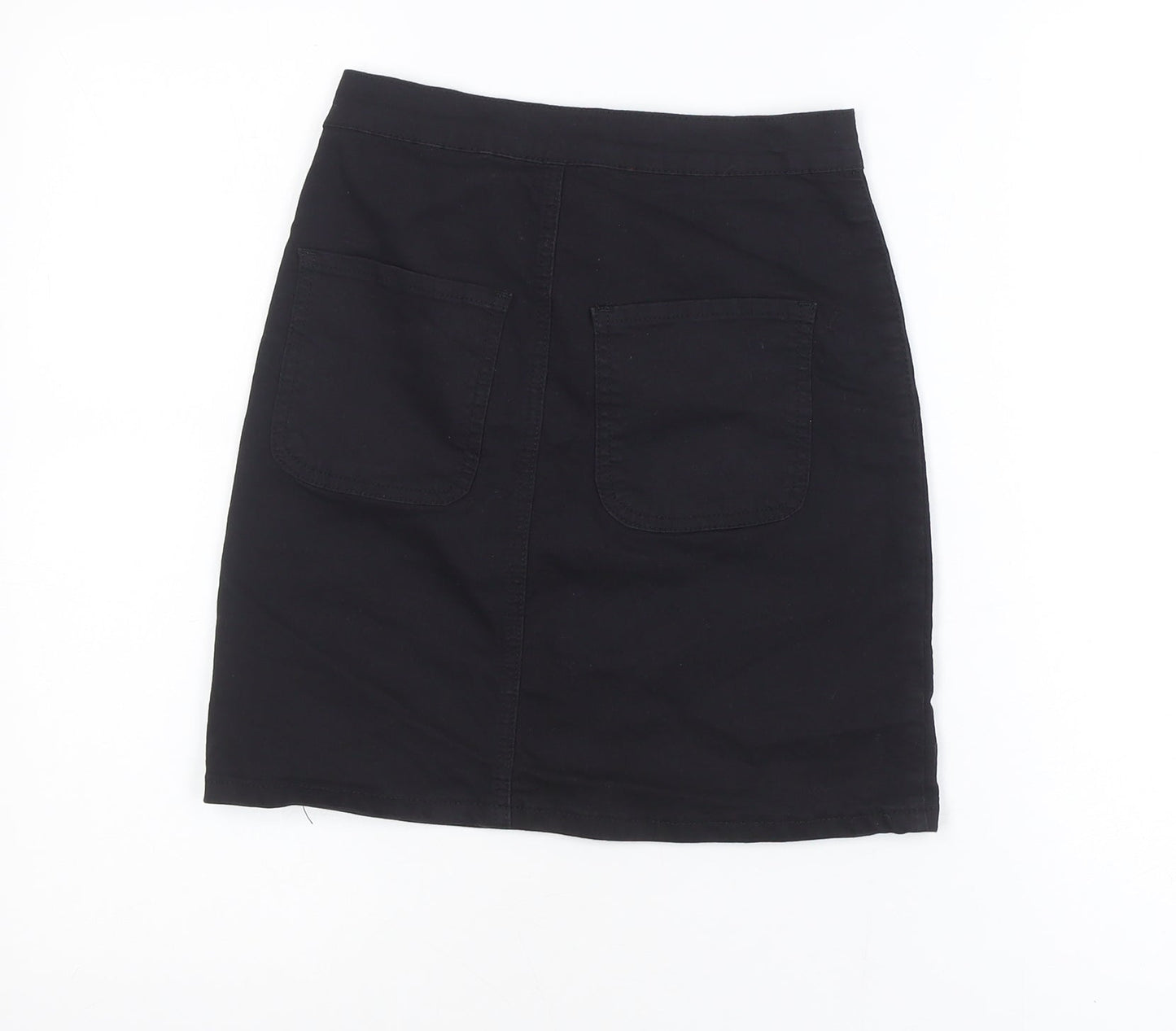 PrettyLittleThing Womens Black Size 6 Straight Denim Mini Skirt