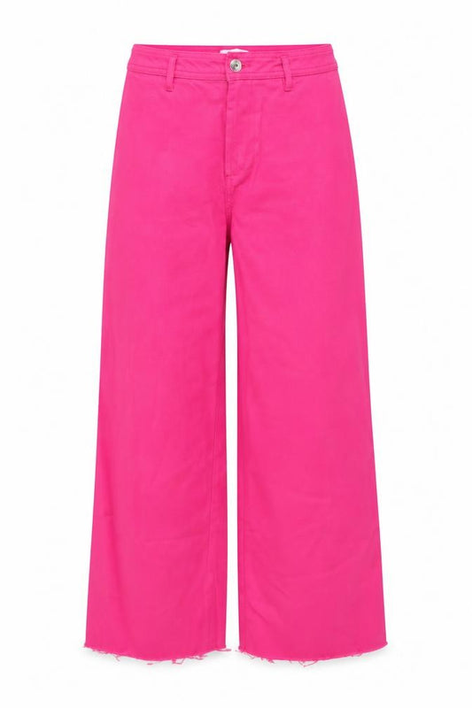Savida Women’s Pink Wide-Leg Cotton Jeans Size 14
