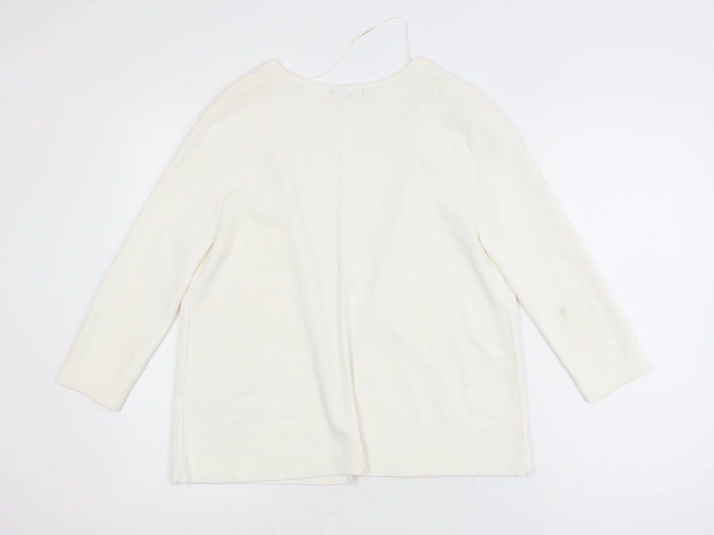 Bruce by Bruce Oldfield Women's Ivory Knit Open Cardigan Size S