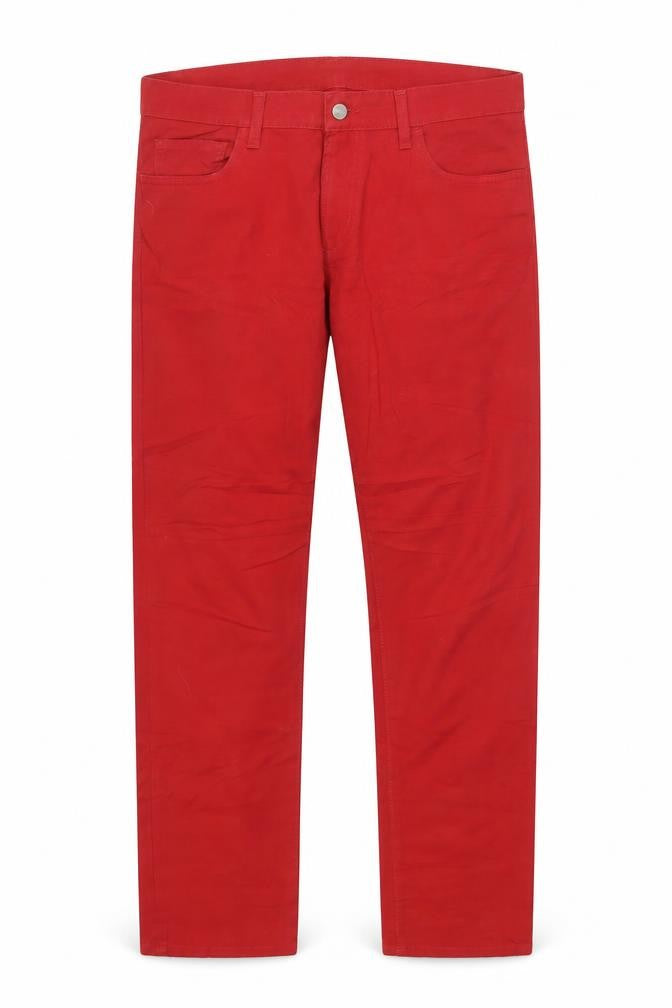 Carhartt Women Red Straight Jeans 34 Regular Stretch Cotton