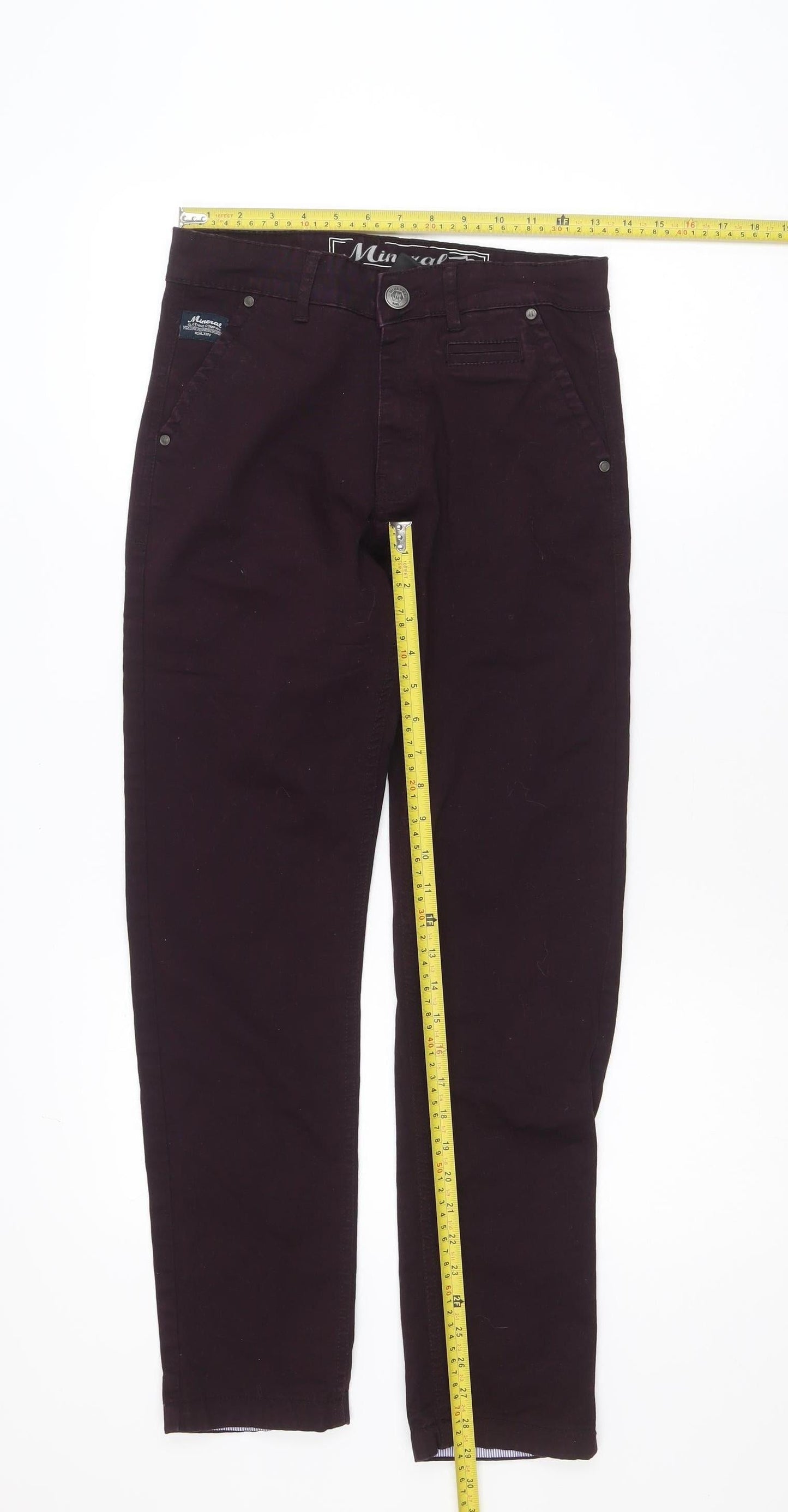 Mineral Men's Brown Slim Straight Jeans Size 28