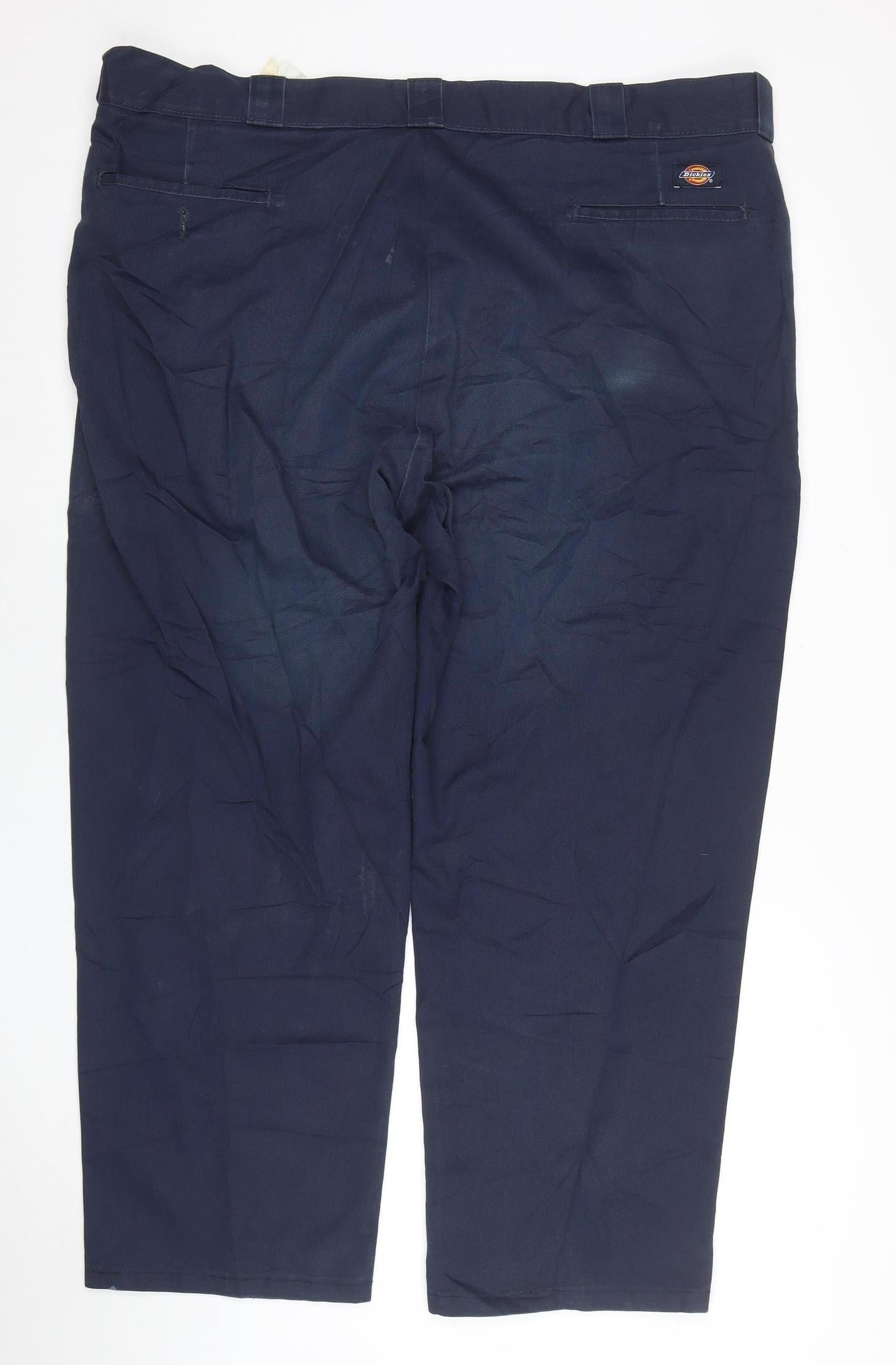Dickies Men's Blue 44x32 Regular Fit Work Chino Trousers