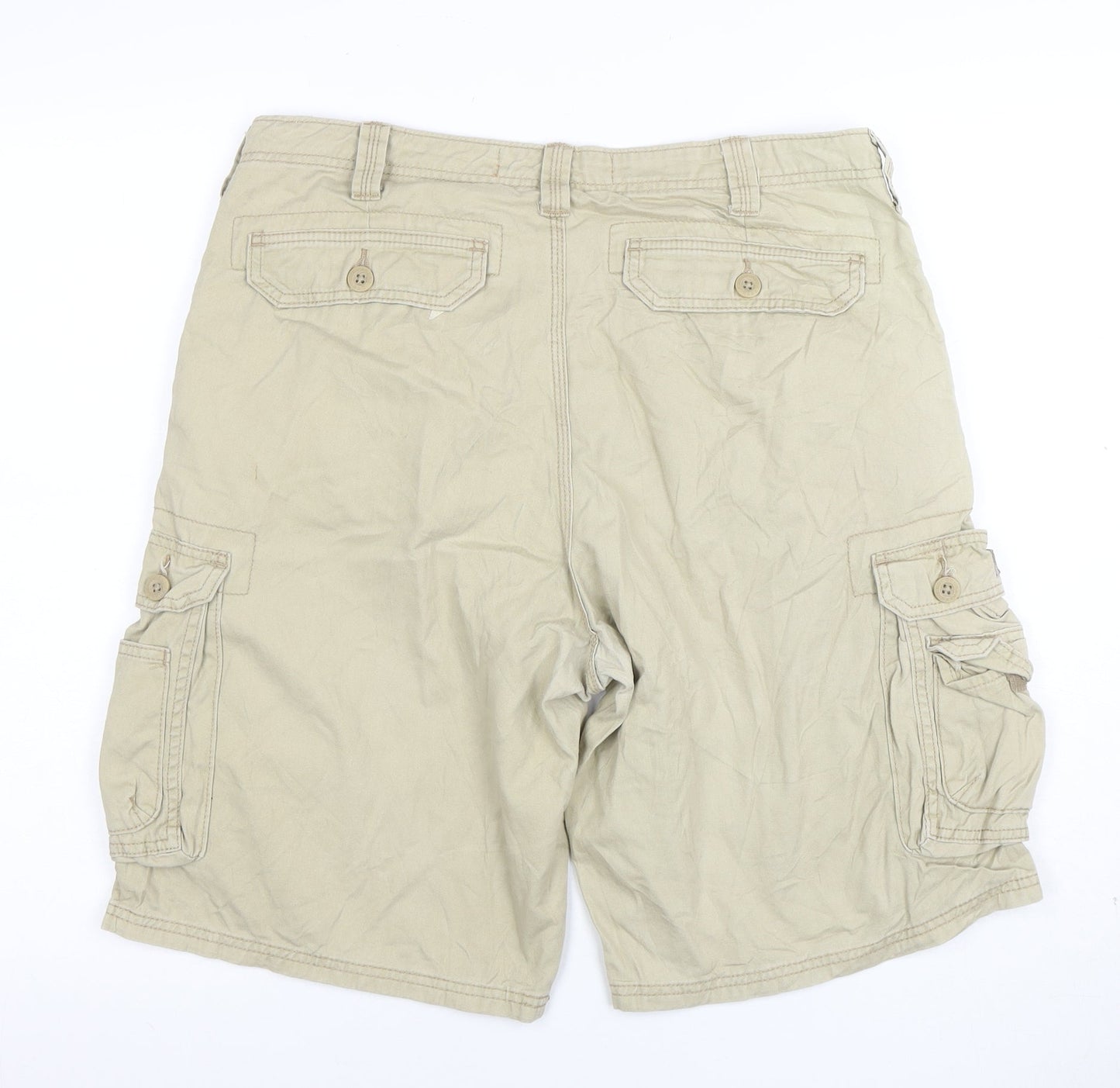 Lee Dungarees Men's Beige 34 Cargo Shorts Cotton Regular Fit