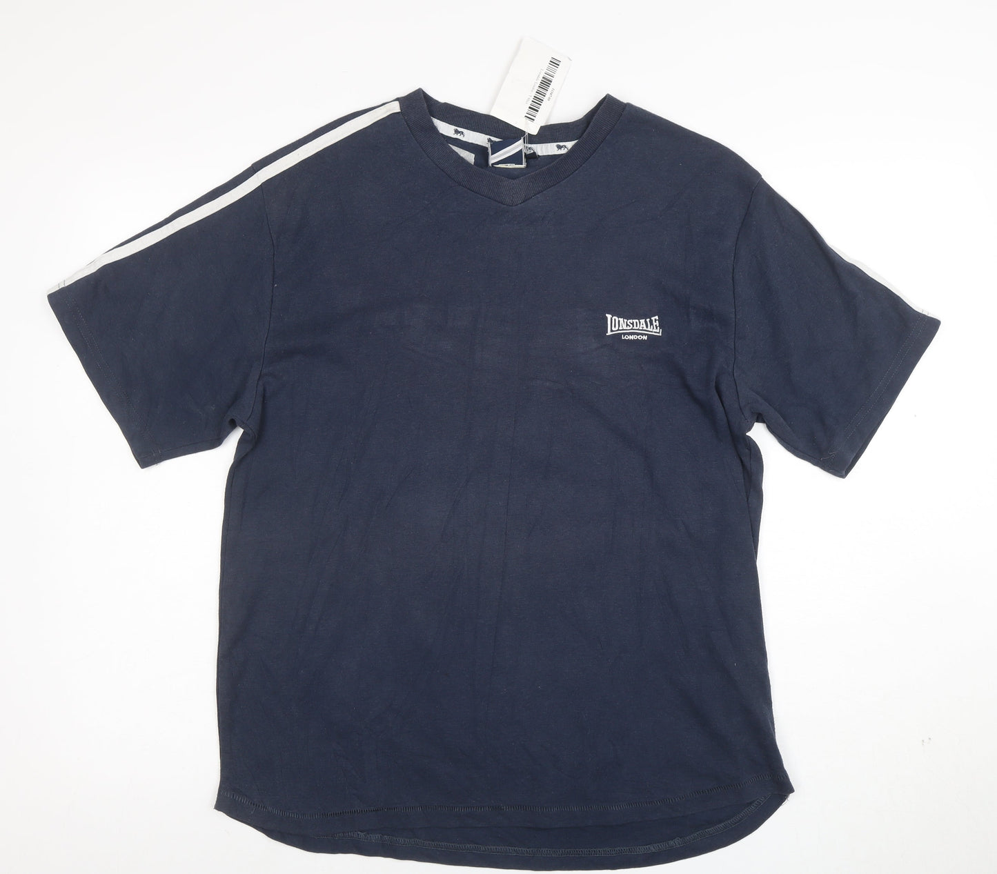 Lonsdale Men’s Blue Crew Neck Short Sleeve Cotton T-Shirt M
