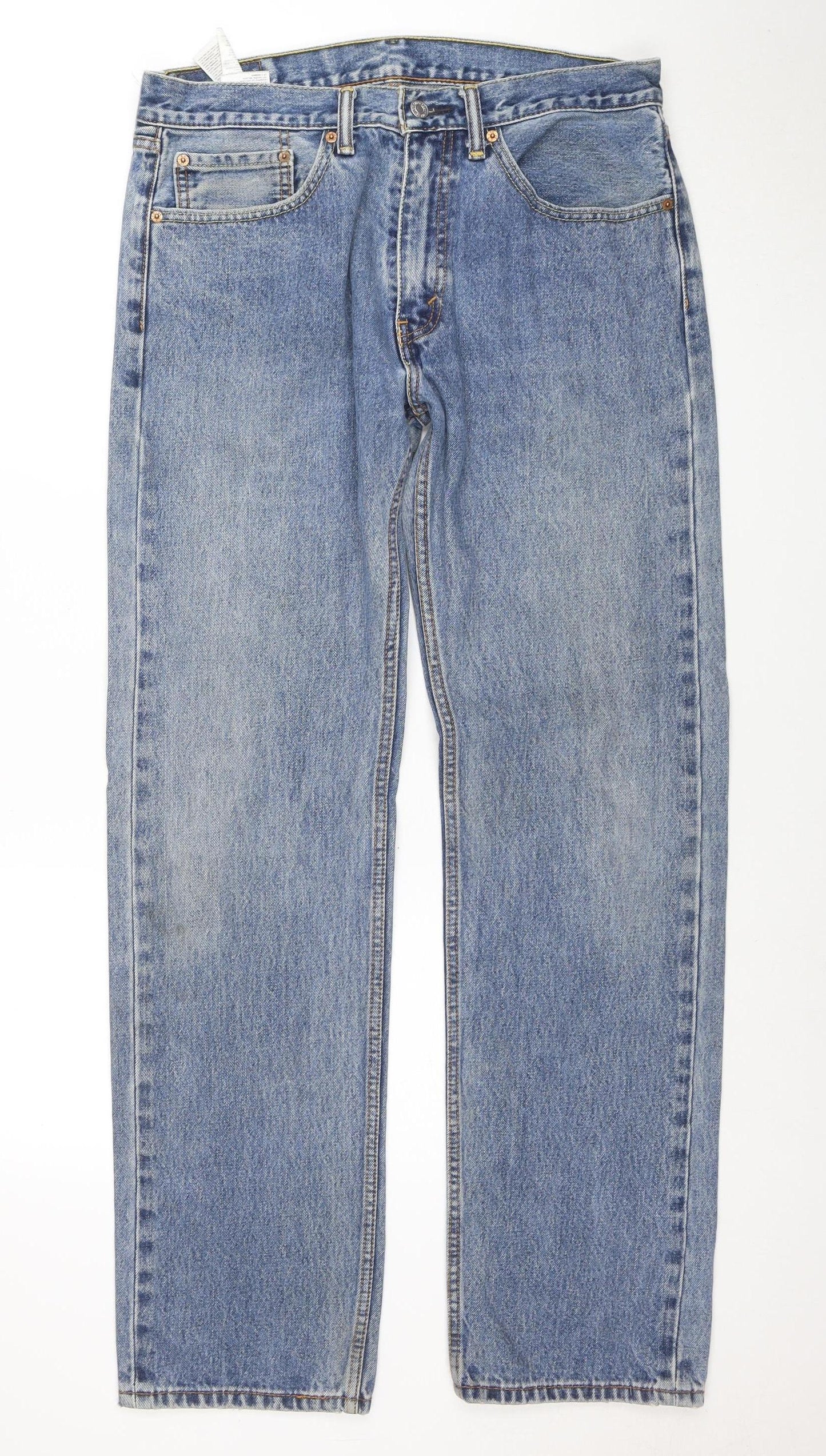 Levi Strauss & Co Men's Blue 505 Straight Denim Jeans W34 L34