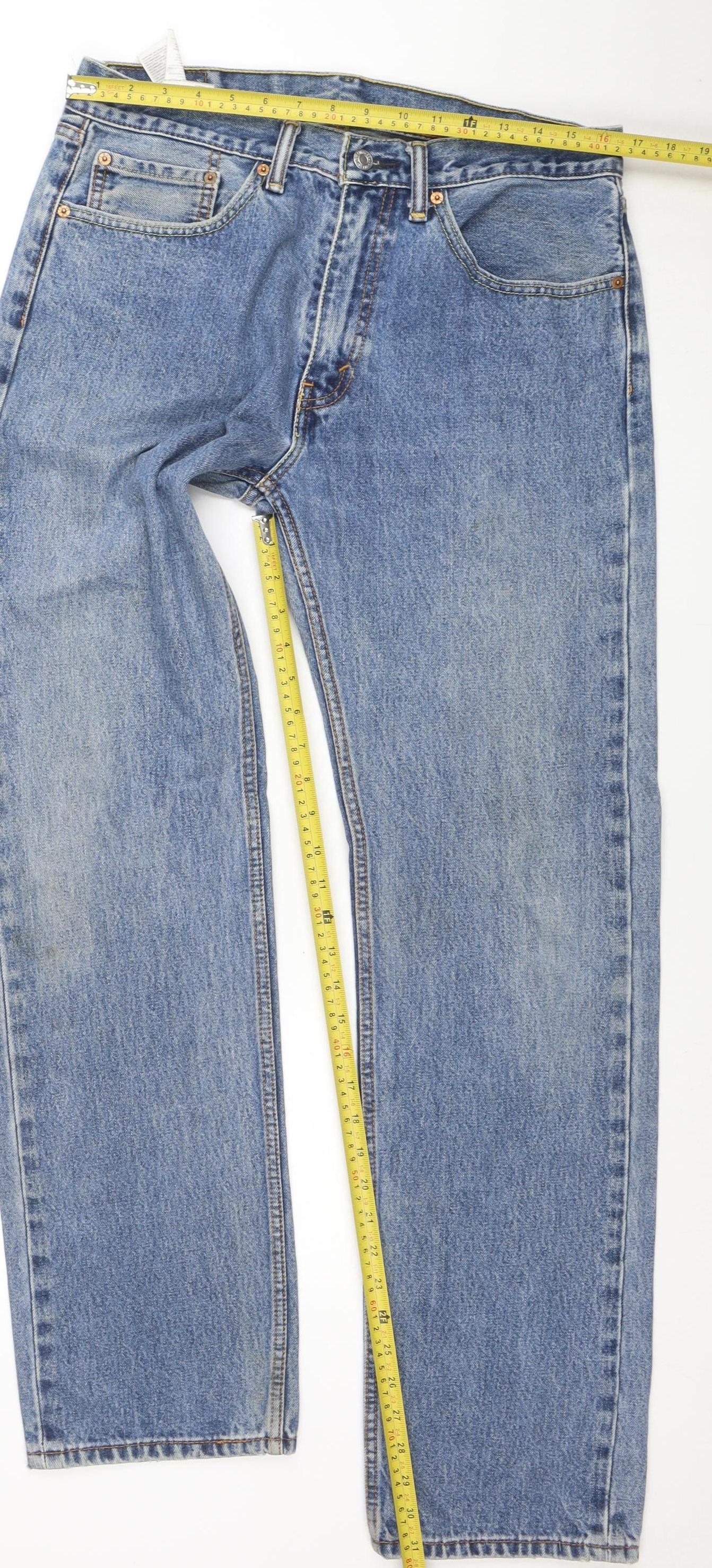 Levi Strauss & Co Men's Blue 505 Straight Denim Jeans W34 L34