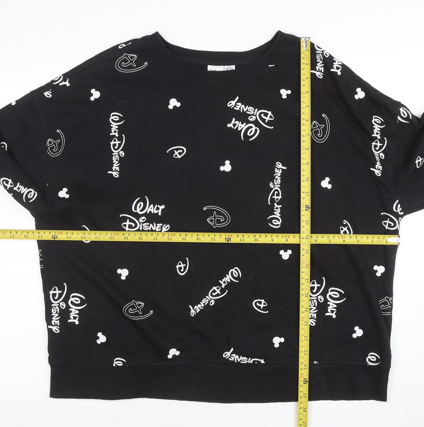 Disney Women’s Black XL Pullover Sweatshirt with Logo Print