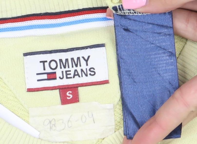 Tommy Jeans Men's Yellow Short Sleeve Crew Neck T-Shirt Size S Cotton Casual