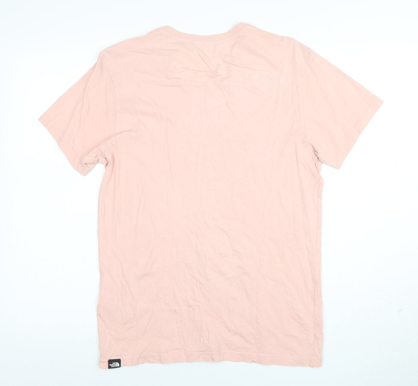 The North Face Men's Pink Cotton Crew Neck Short Sleeve T-Shirt S