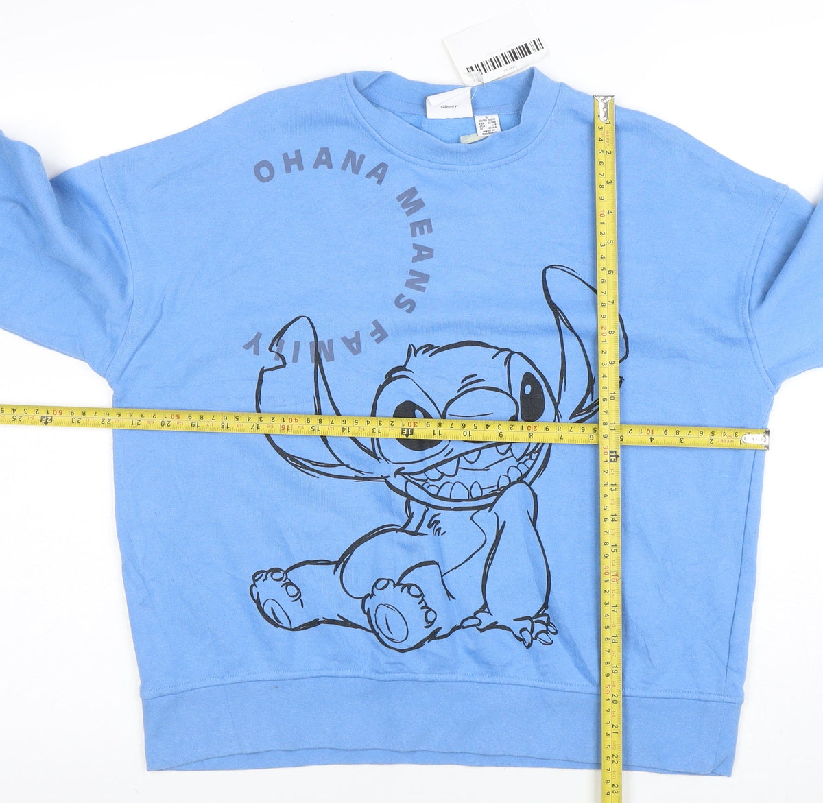 Disney Women Blue Stitch Pullover Sweatshirt Size S