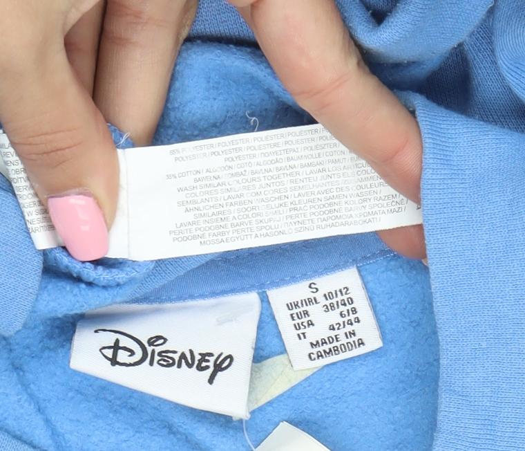 Disney Women Blue Stitch Pullover Sweatshirt Size S