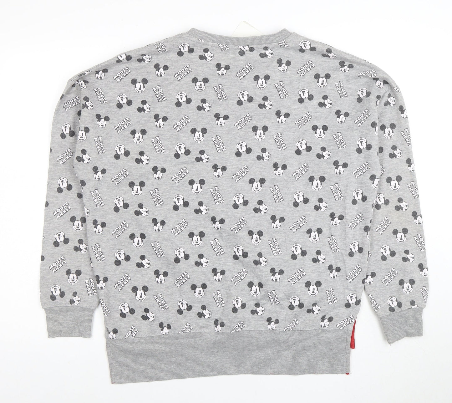 Disney Women Grey Mickey Mouse Pullover Sweatshirt Size S