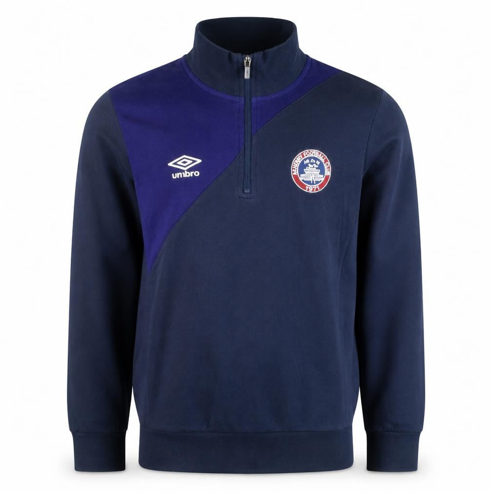 Umbro Men's Blue 1/4 Zip Sports Sweatshirt Size S