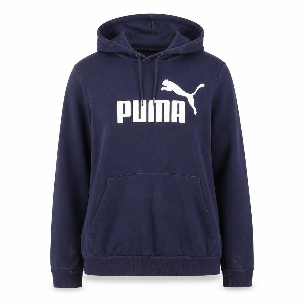 Puma Womens Navy Blue Pullover Hoodie Size XL Cotton Blend