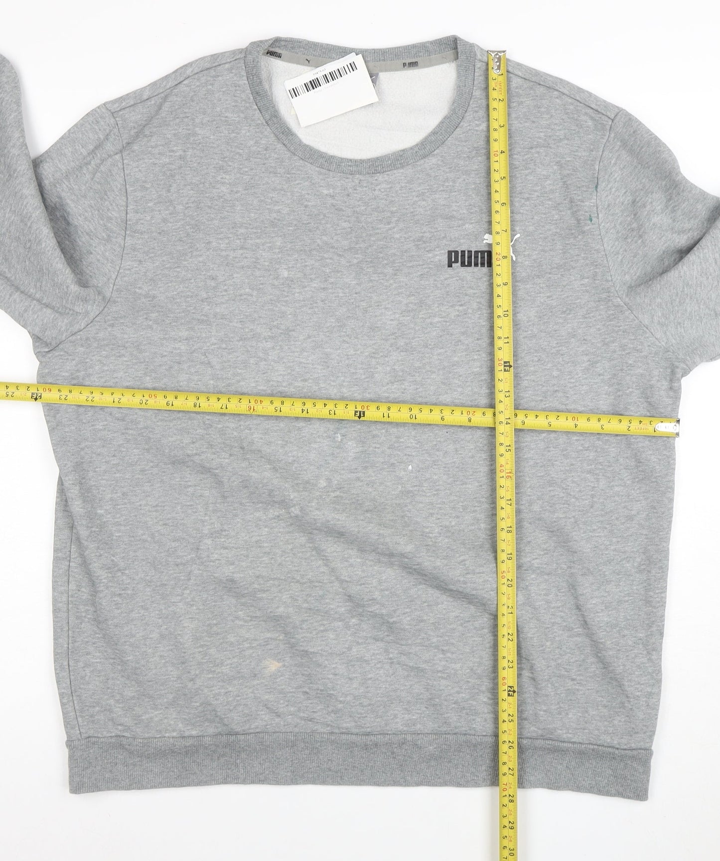 Puma Men's Grey XL Crew Neck Pullover Sweatshirt