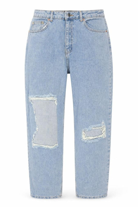ASOS DESIGN Women’s Blue Mom Jeans Size 10 High Waist Distressed Denim