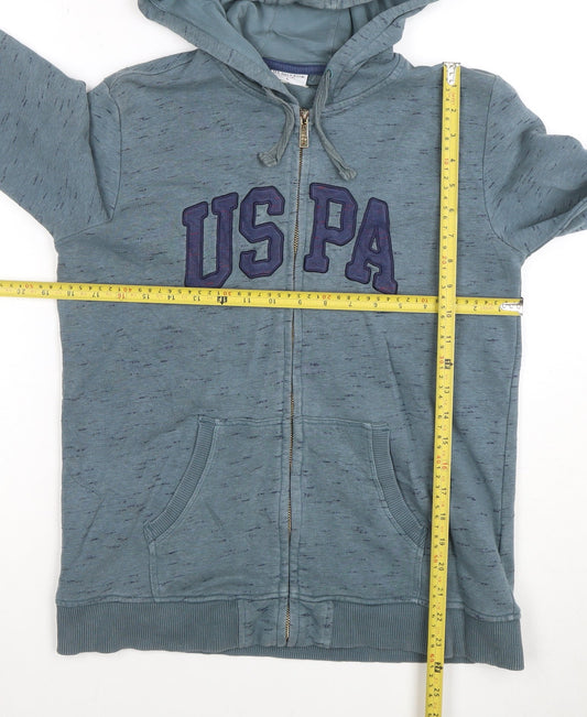 U.S. Polo Assn. Men's Blue Full Zip Hoodie Size L