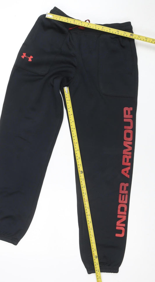 Under Armour Boys Black Jogger Activewear Trousers 14 Years Moisture Wicking