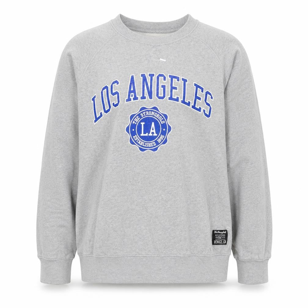 The Stronghold Men's Grey Los Angeles Crew Neck Sweatshirt Size L