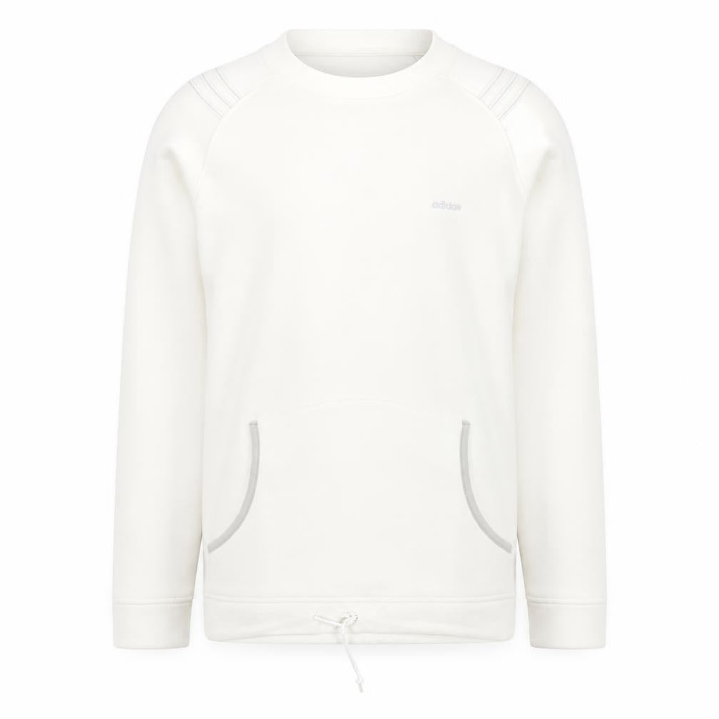 Adidas Men's White Regular Fit Pullover Sweatshirt M