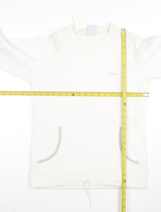 Adidas Men's White Regular Fit Pullover Sweatshirt M