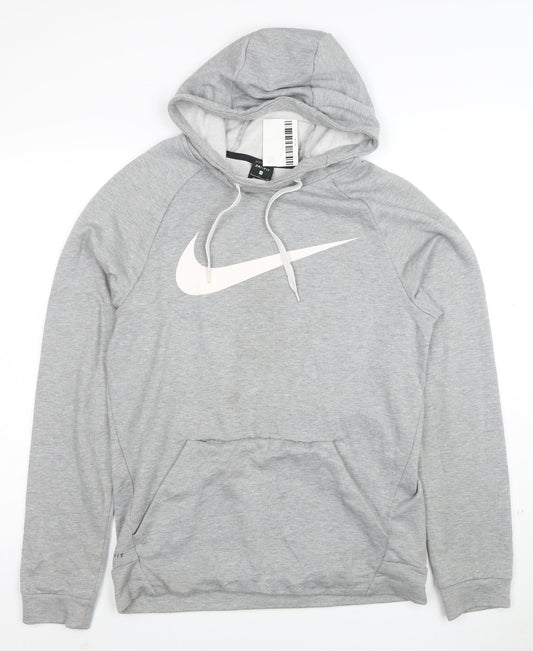 Nike Women’s Grey Dri-FIT Pullover Hoodie Small Lightweight Gymwear