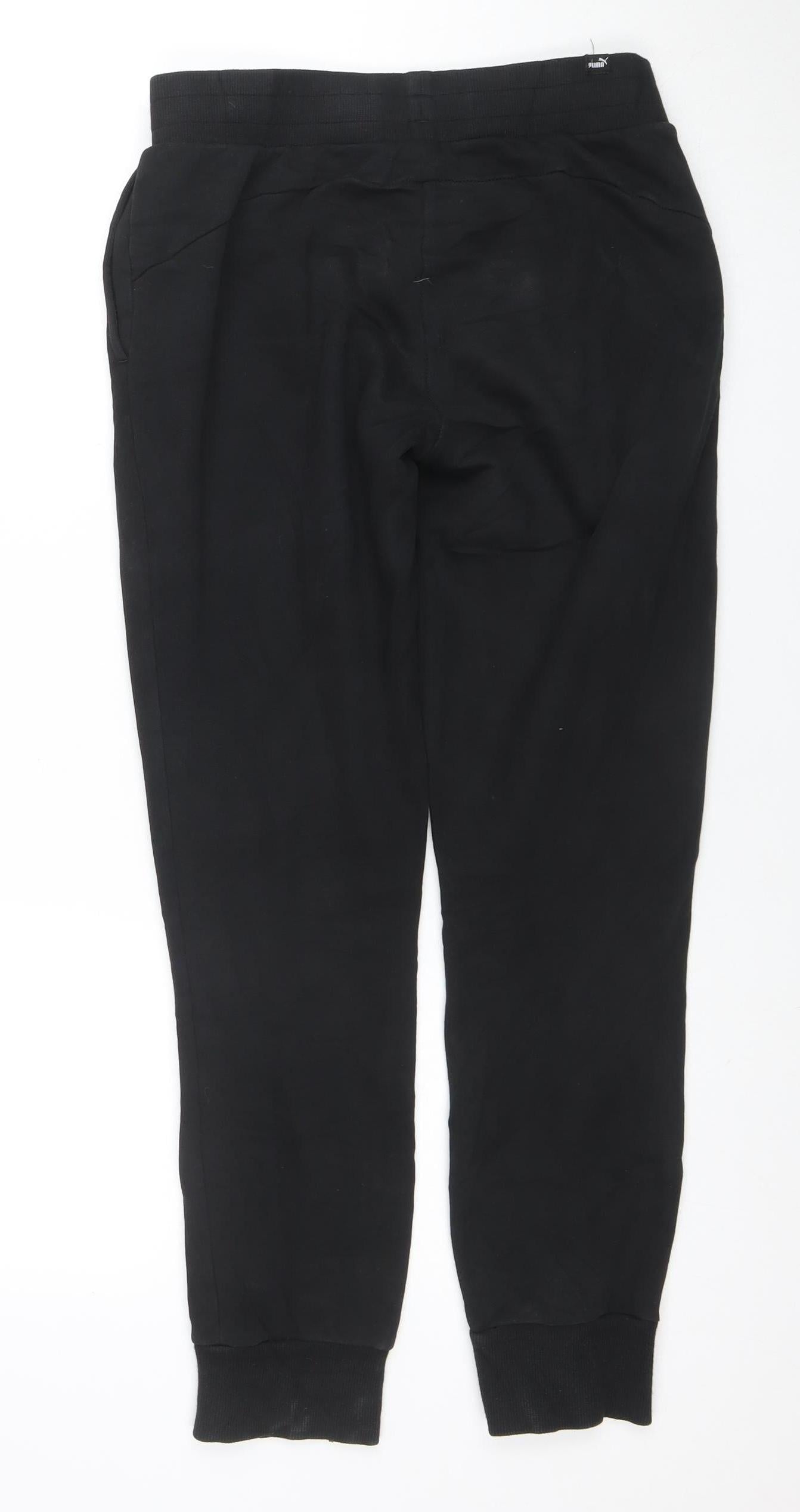 Puma Women's Black Jogger Trousers Size 10 Regular Fit Activewear