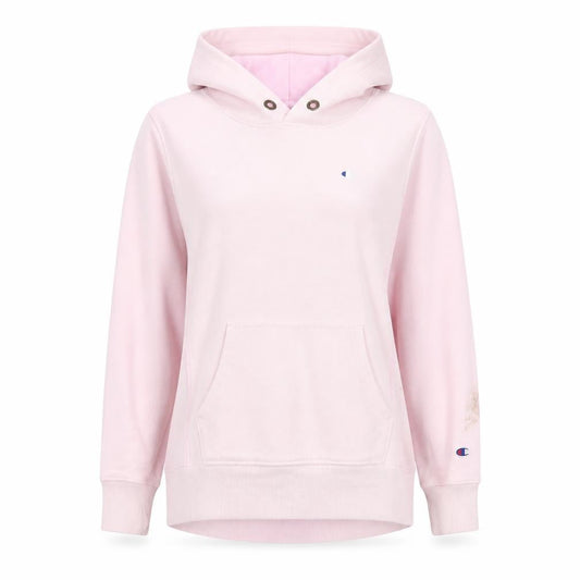 Champion Womens Pink Medium Pullover Hoodie Cotton Blend Casual