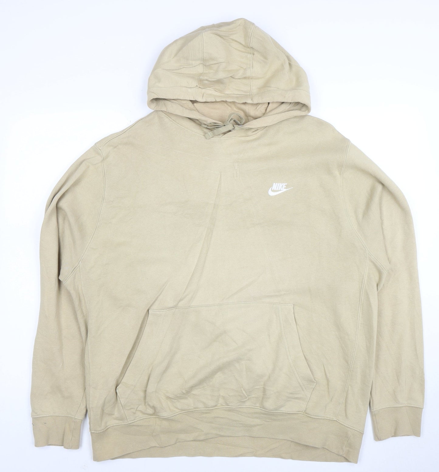 Nike Men's Beige XL Pullover Hoodie Fleece Sweatshirt