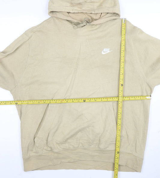 Nike Men's Beige XL Pullover Hoodie Fleece Sweatshirt